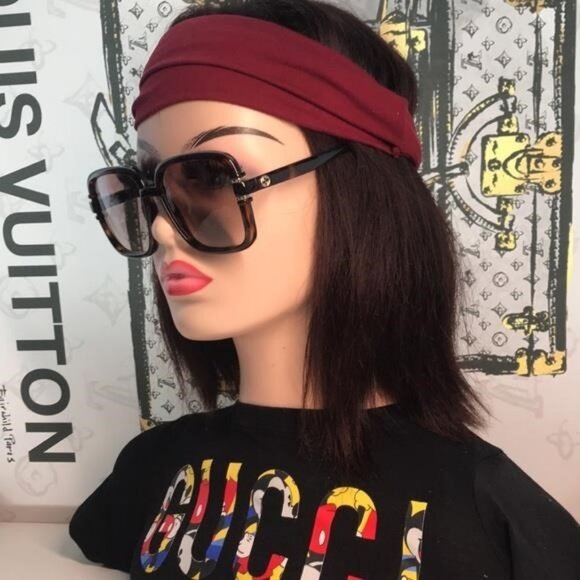 New Authentic Gucci Tortoise Square Sunglasses GG1066S 002 - Picture 1 of 13